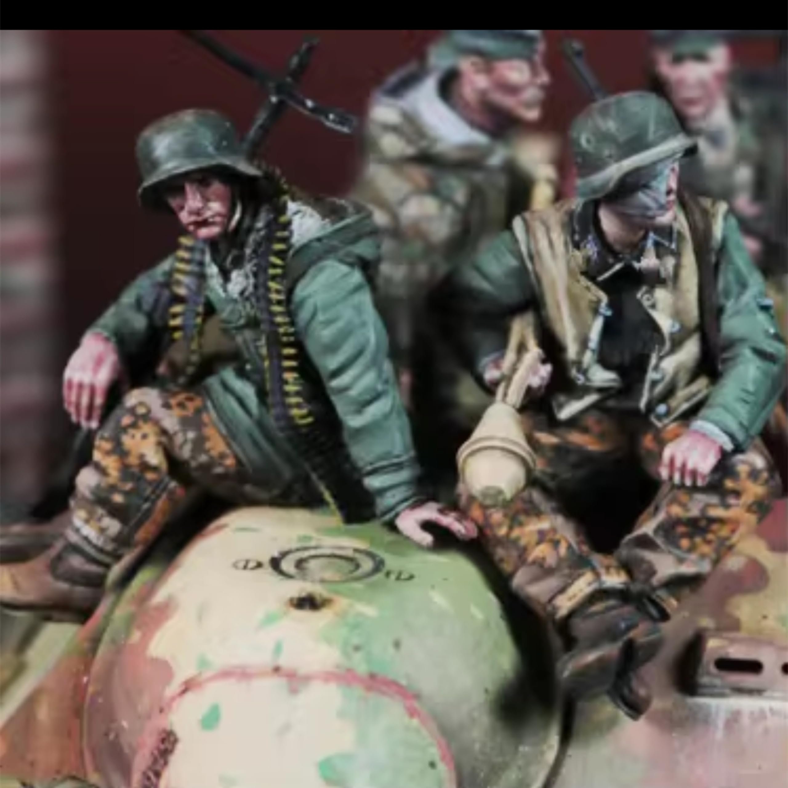 TRUEGRIS 1/35 WWII German Tank Soldier Resin Model Kit Unpainted and Unassembled (6 people, no tank) //k5w0J4