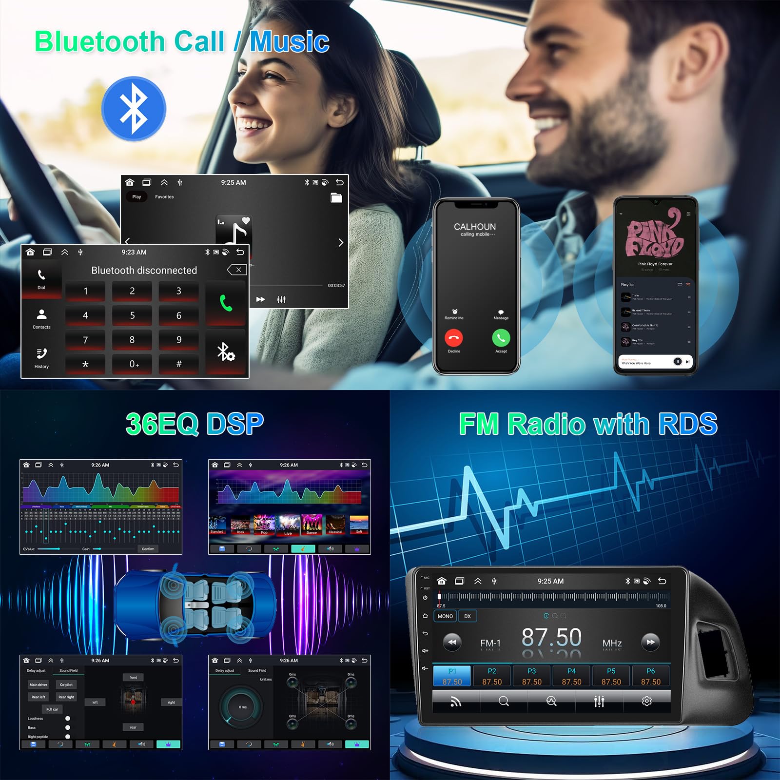 8 Core 4GB+64GB Autoradio per Audi Q5 2010-2018 Android 9 Pollici Touch Screen Carplay Android Auto Wireless, Hodozzy 2 Din Radio Bluetooth DSP GPS WiFi RDS Telecamera Schermo Auto Stereo per Audi Q5