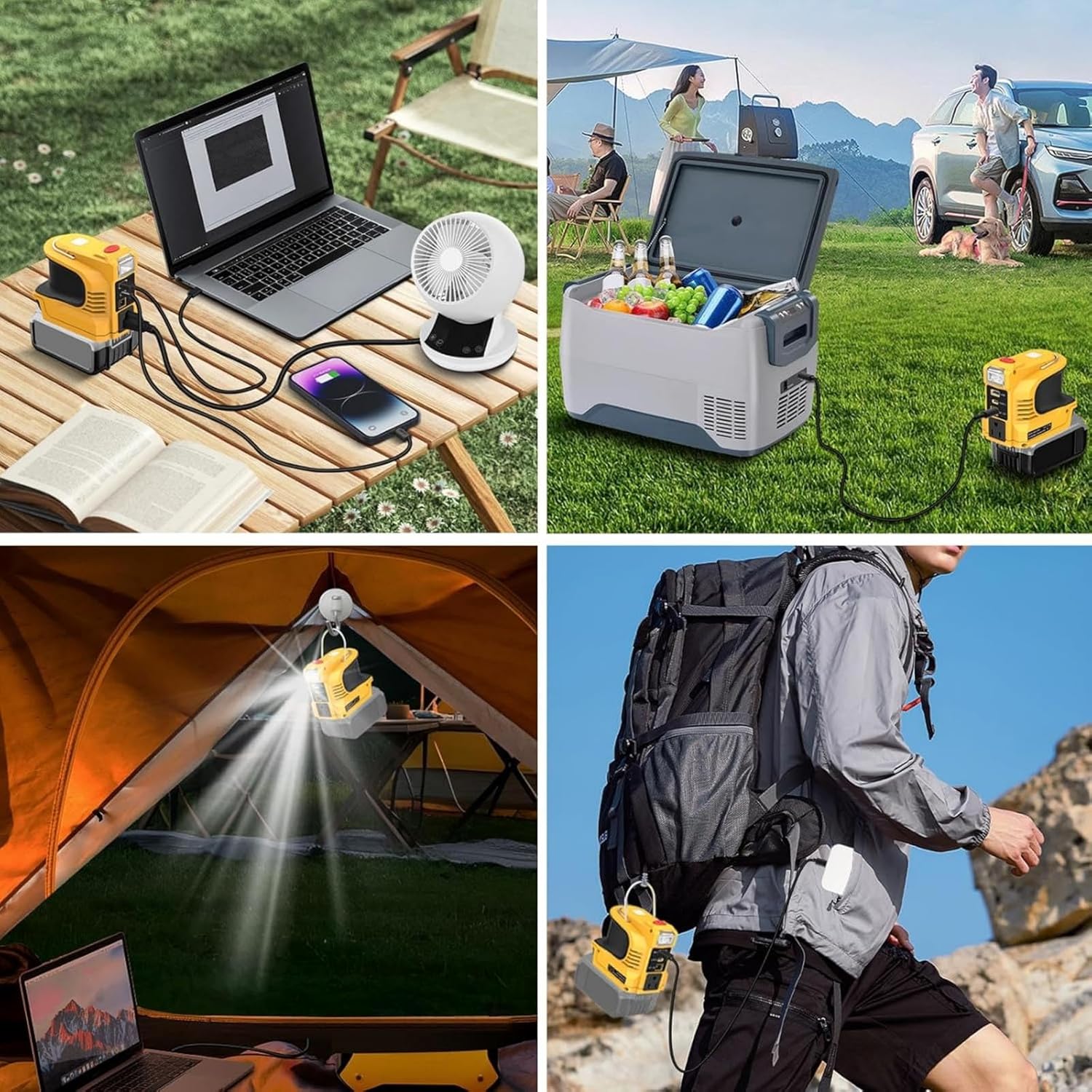 220W Power Inverter for DeWalt 20V Battery, DC 20V to AC 110V~120V Battery Inverter Power Station