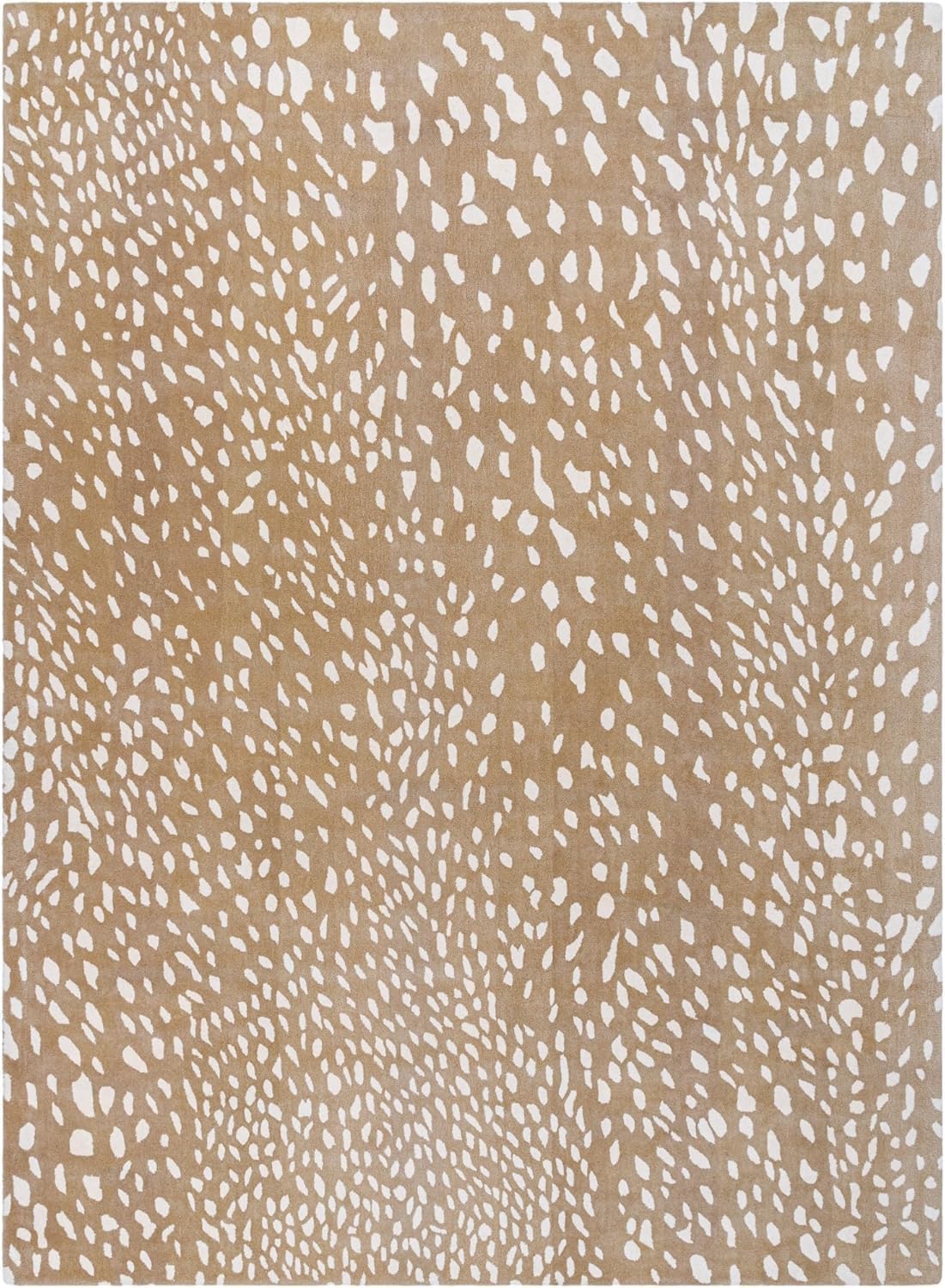 Luxury Handmade 100% Wool Area Rug – Antelope & Cheetah Print | Modern Animal Print Carpet in Neutral Grey, Ivory & Charcoal | Soft, Durable, Contemporary Living Room & Bedroom (Neutral, 2.6' x 8')