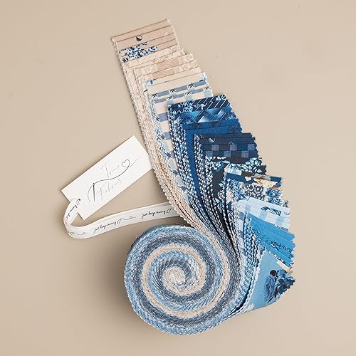 True Fabrics Tiras de 2.5" Jelly Roll (Bellflower)