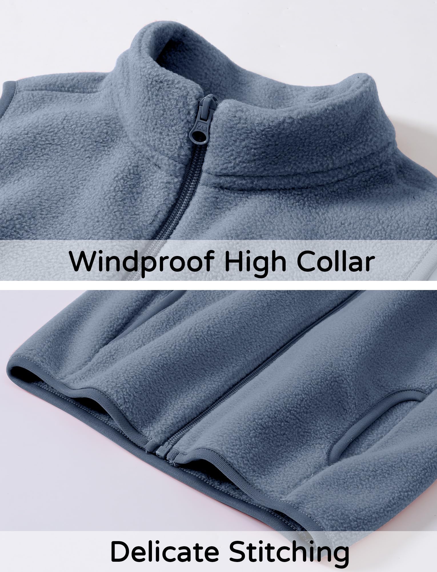 Happy Cherry - Chaleco de Vellón Polar Invierno para Niña Niño Chaqueta sin Mangas Forro Polar Fleece-Weste Infantil Chalecos Térmicos Sólidos Niños Pequeños Otoño - 104-160cm