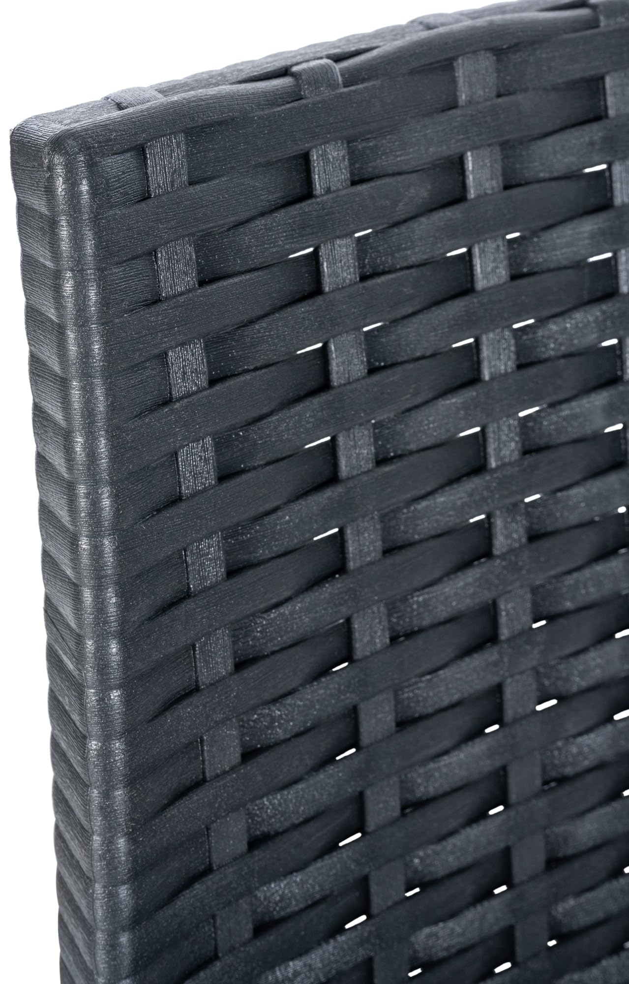 CLP 2er Set Barhocker Jamaica Mit Fußstütze I Outdoor-Tresenhocker In Rattan-Optik I Stapelbare Barstühle | Farbe dunkelgrau