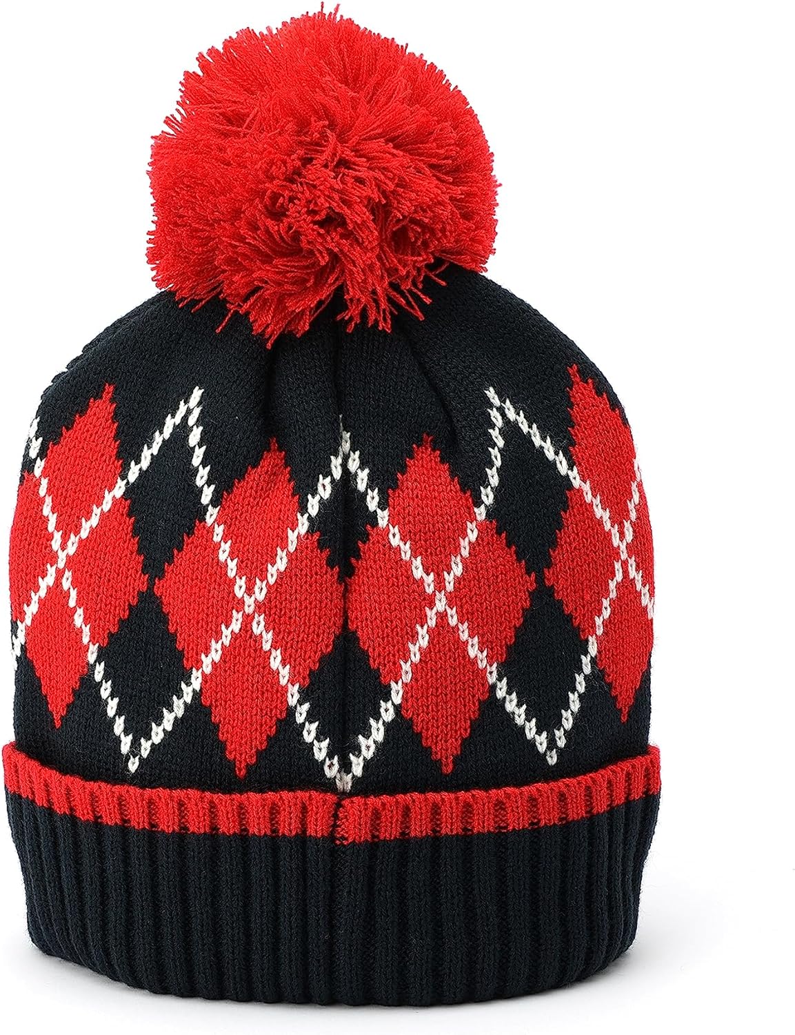 Tommy Hilfiger womens Argyle Pom Cuff Hat - Image 3