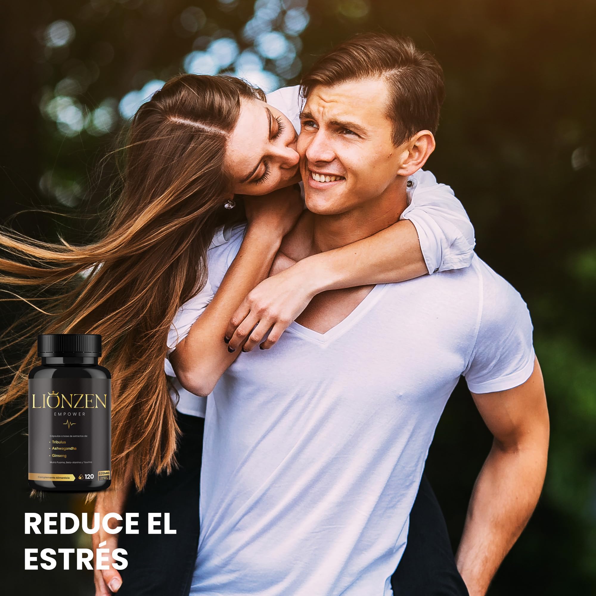 Testosterona Hombre Musculacion | Fuerza y Energía | +19 ingredientes | Ashwagandha, Maca, Ginseng, Tribulus terrestris, Ginkgo, Beta Alanina, Taurina, Muira Puama, L-Arginina, Zinc, Vitaminas. 120c
