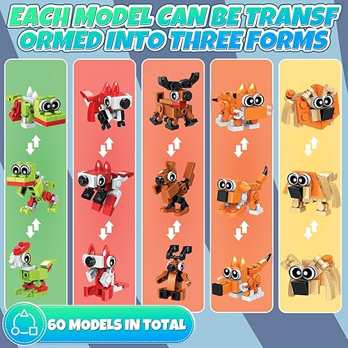 Miniatura 4 de Recuerdos de fiesta para niños, paquete de 20 unidades de 30 tipos de figuras de animales, bloques de construcción, juguetes de Navidad, cesta de