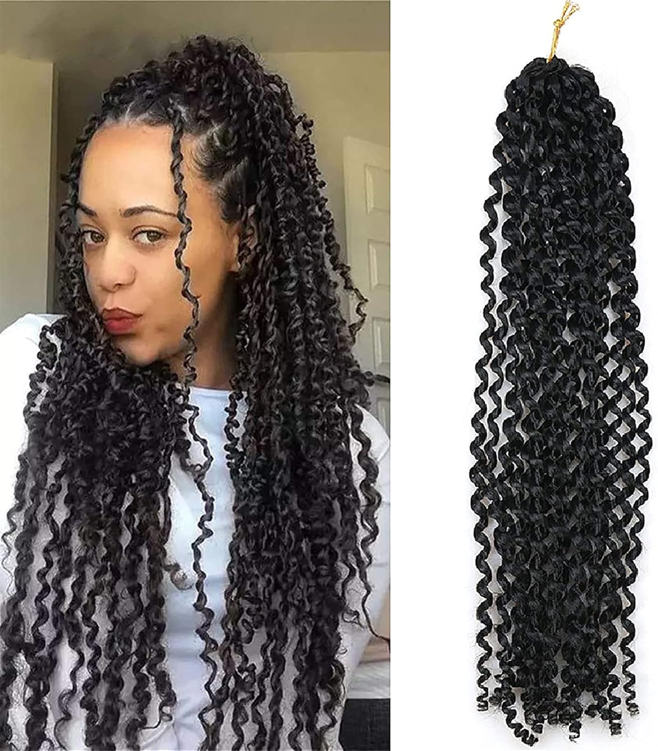 Wigs Hair Wig 2 Packs 18 Inch Goddess Box Braids Crochet