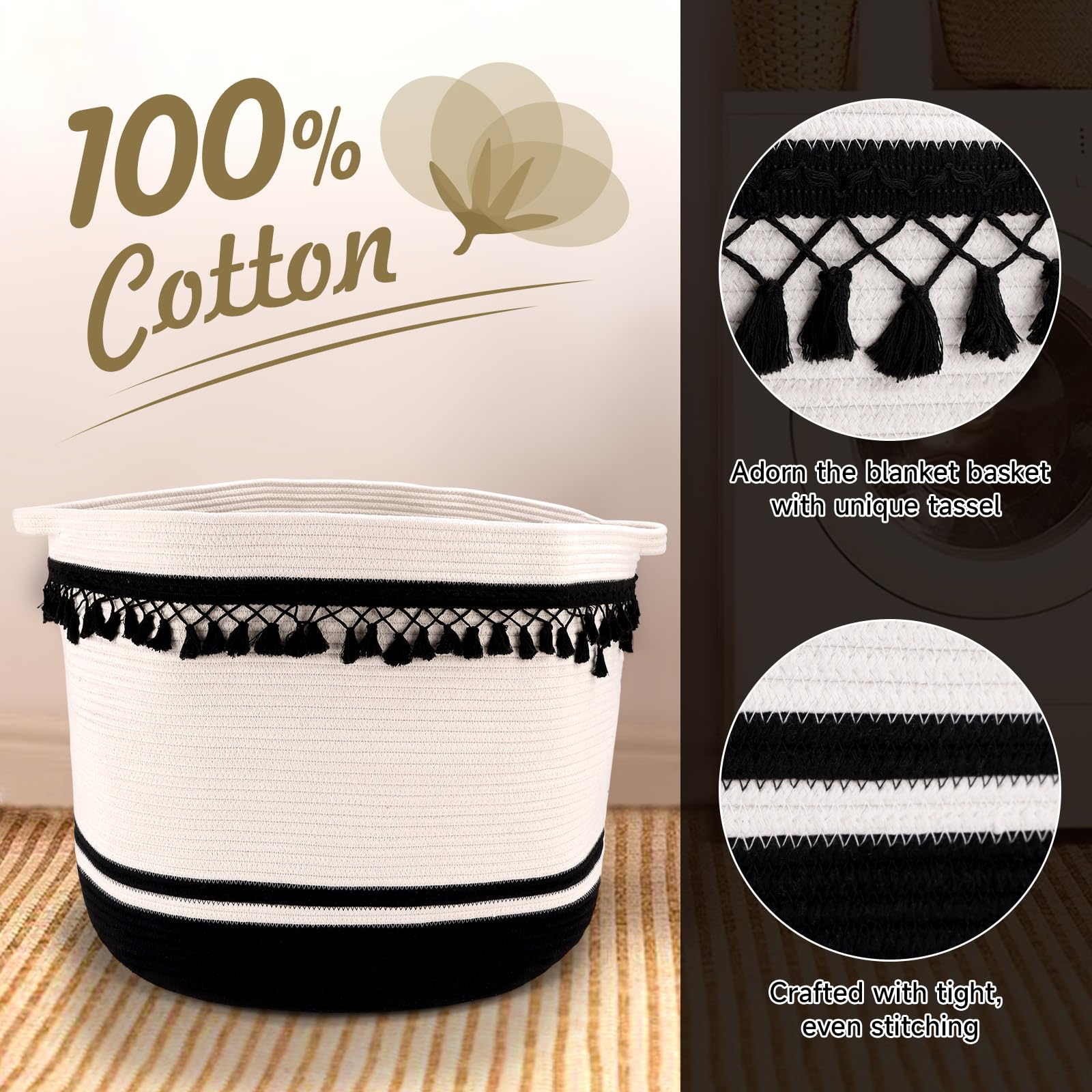 Large Blanket Basket 24