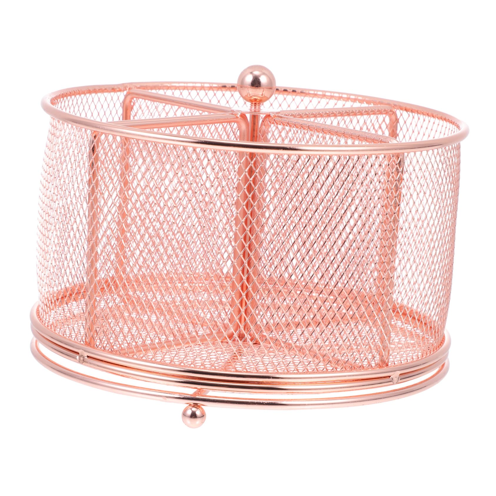 Rotierender Metallstift- Mit Multi-grid-design Für Schreibtischorganisation Aufbewahrung Von Schreibwaren Und Kosmetik Für Büro Und Zuhause