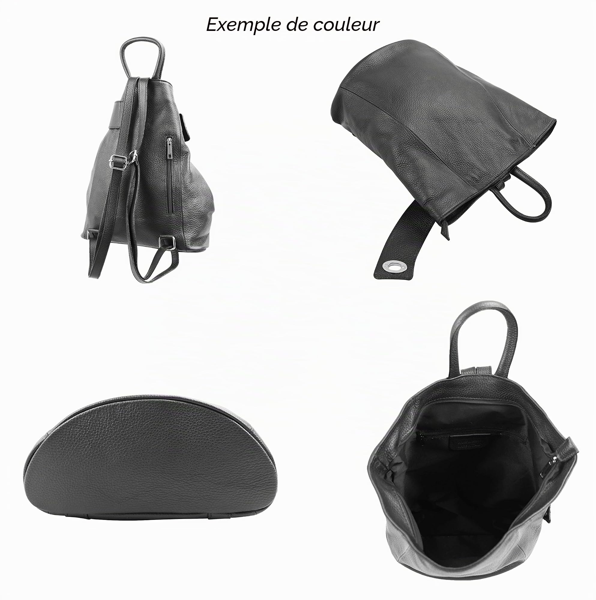 SH Leder - Sac à dos de ville en cuir véritable - Pour femme - En cuir de vachette - 29 x 34 cm - Pamela G2517
