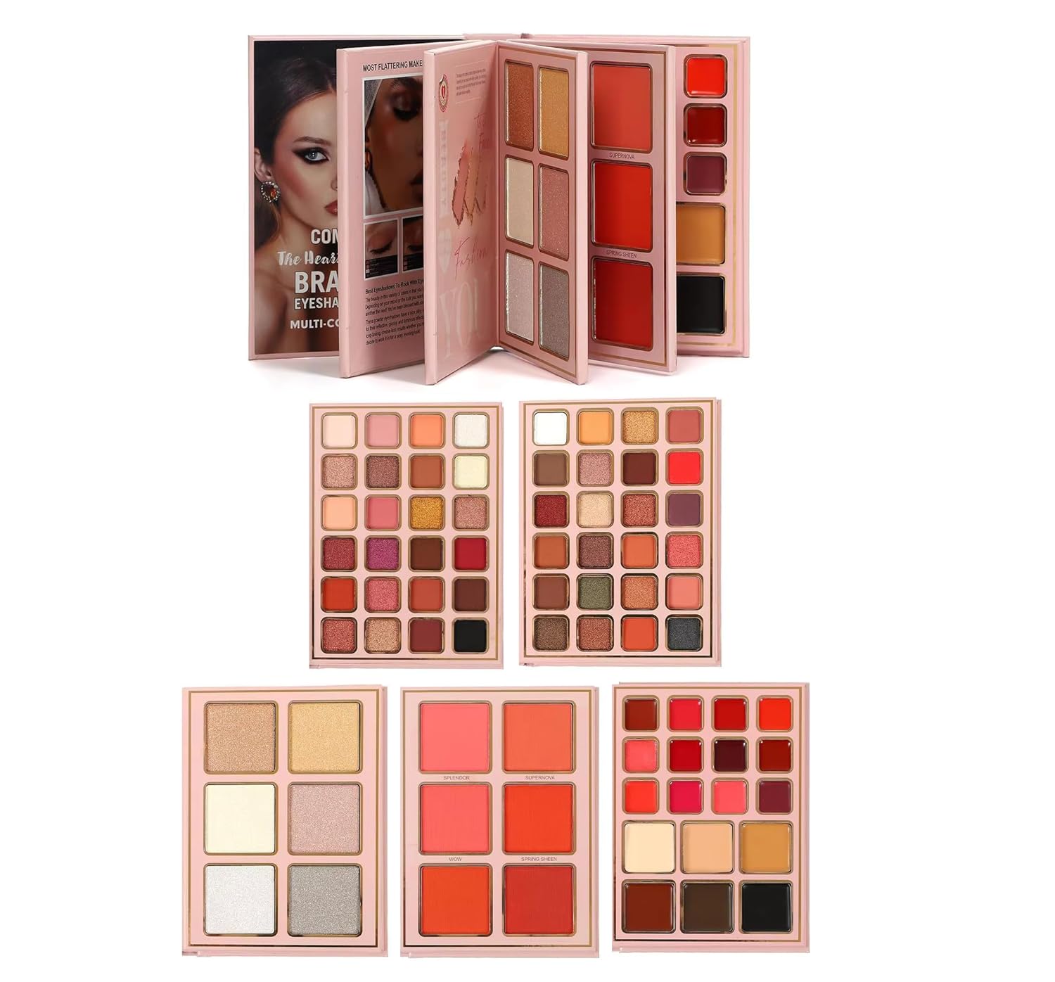 VARS ; LONDON GOODCO All-in-One Makeup Palette, 48 Eyeshadows, 6 Highlighters, 6 Blushers, 12 Lipsticks, 6 Contours, Eyebrow Cream, makeup book palette VARS ; LONDON GOODCO All-in-One Makeup Palette, 48 Eyeshadows, 6 Highlighters, 6 Blushers, 12 Lipsticks, 6 Contours, Eyebrow Cream, makeup book palette