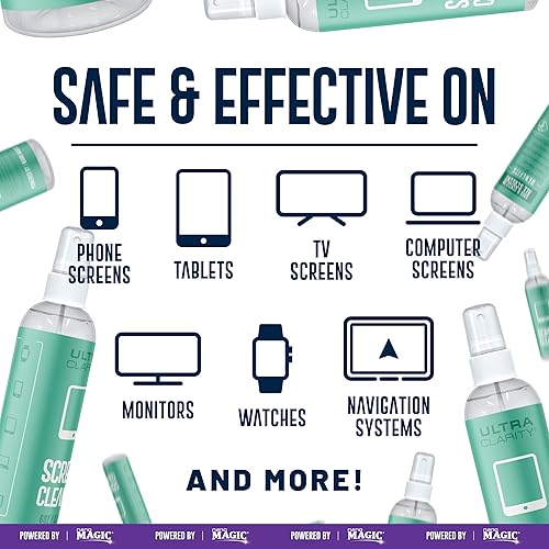 Miniatura 3 de Aerosol limpiador de pantalla Nano Magic de 3 unidades, 6 onzas, solución de grado óptico, brillo sin rayas, toallitas electrónicas ideales para