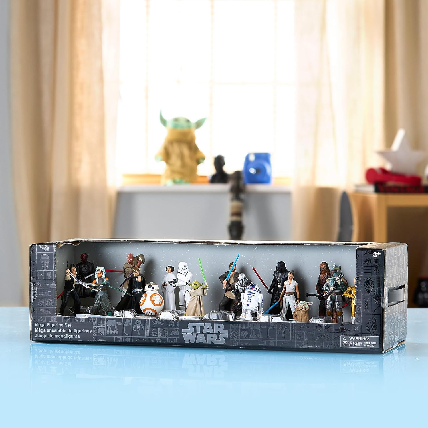 Disney Store Official Star Wars Mega Figure Set - 19 Fully Sculpted Figurines - Includes Han Solo, Darth Vader, Yoda, & More - Perfect Star Wars Gift Set for Fans of Toy Figures & Playsets