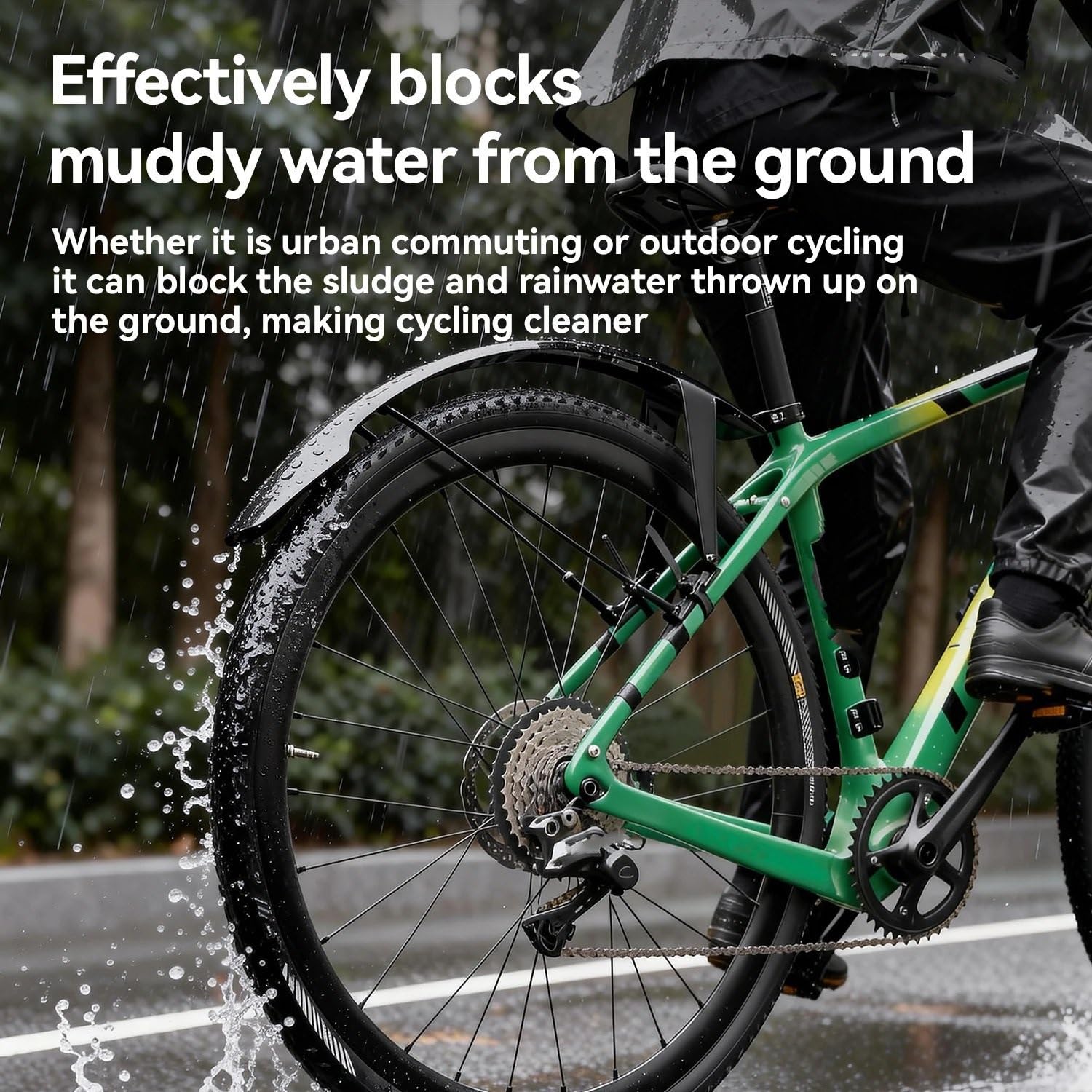 Parafango Accessori di protezione per bici a sgancio rapido parafango bici | Bicicletta resistente in materiale PP Bicicletta liberamente regolabile
