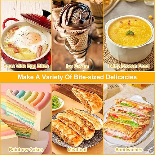 Miniatura 7 de Molde de silicona para freidora de aire, 4 unidades de 4.5 x 2 pulgadas, moldes de silicona antiadherentes reutilizables para huevos, tazas de