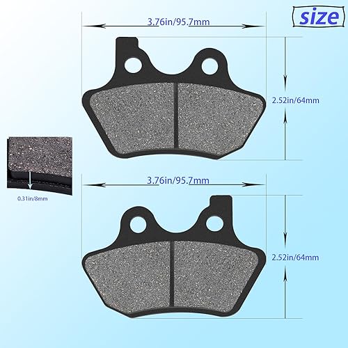 Miniatura 5 de AHL Juego de pastillas de freno delanteras y traseras para Harley FLHTCU-I Electra Glide Ultra ClassicFLHRCi Road King ClassicTouring FLHT 2000-2007