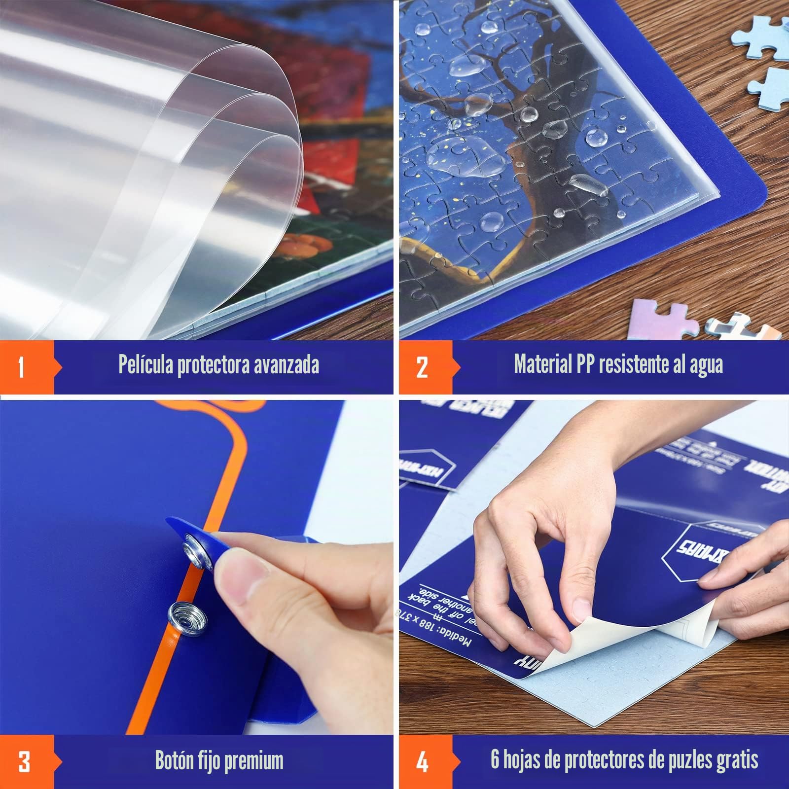 HXMARS Carpeta de Almacenamiento de Rompecabezas para 1000 Piezas: Organizador de Rompecabezas de Gran Capacidad portátil con 20 Bolsillos, Accesorio de Rompecabezas a Prueba de Polvo y Protector