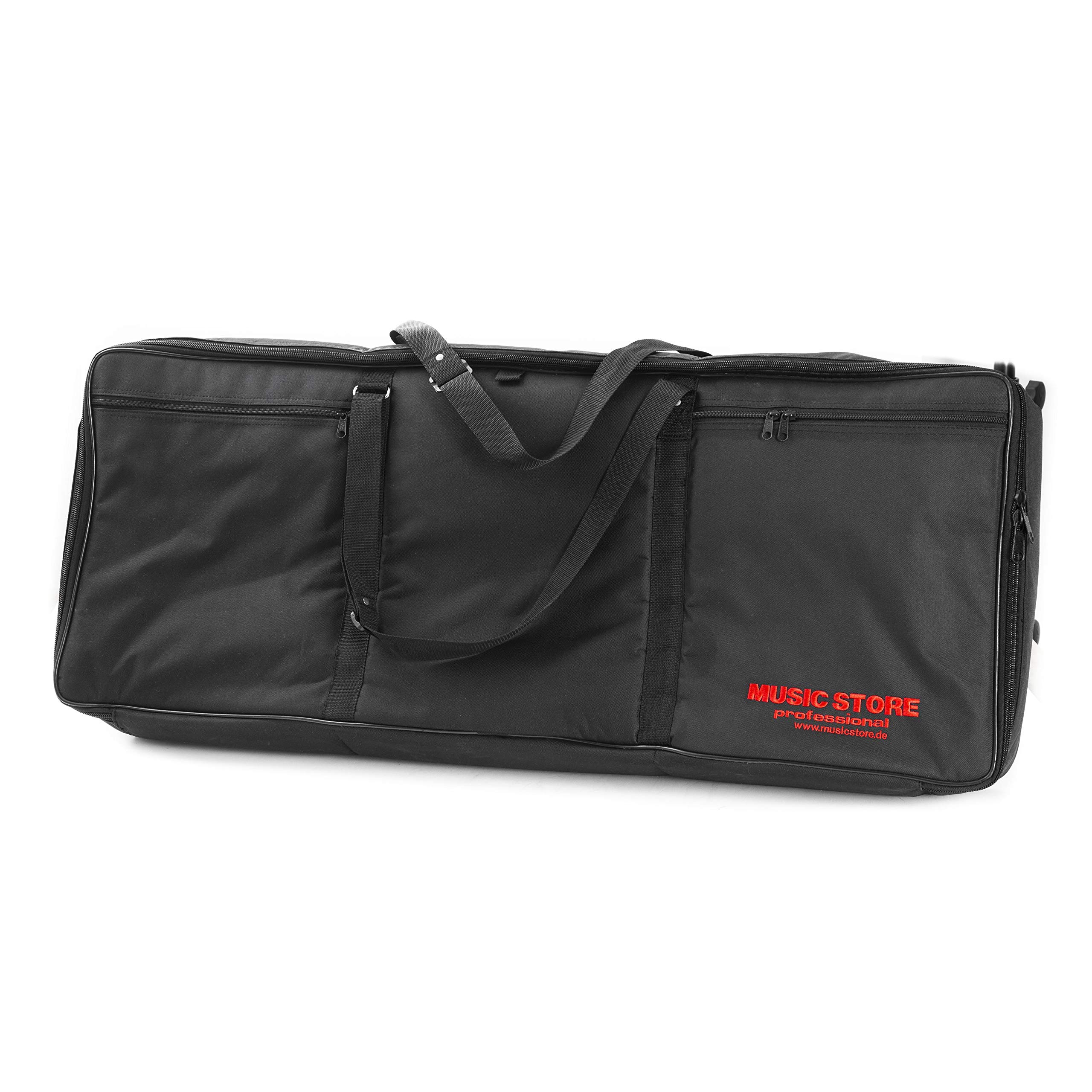 MUSIC STORE KC-24 II Keyboardtasche, 134x31x16cm, Schwarz, Nylon, Reißverschluss, 20mm Polsterung, Vortasche, Stabile Griffe, Stoßschutz, Passend für, Casio, Kawai