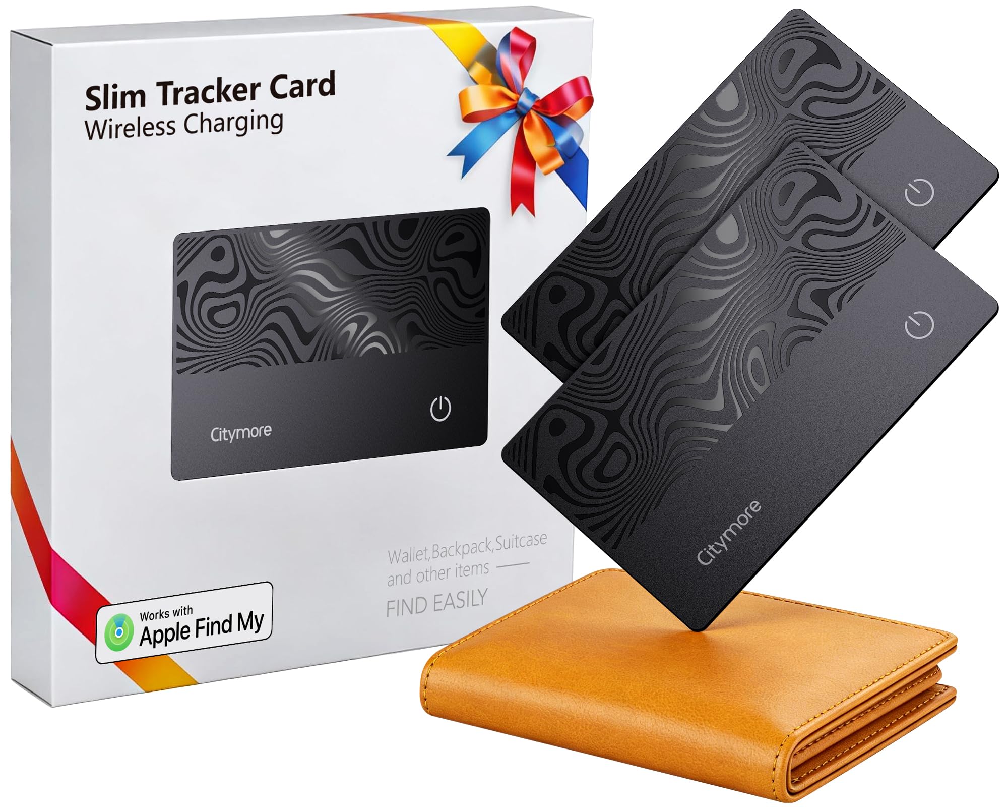 2Pack Wallet Tracker Card, for Airtag Wallet Bluetooth Tracker Smart Finder for Apple Air tag Find My[Apple MFi Certified] (iOS Only)Waterproof, GPS Tracker, Item Locator for Bags,Luggage,Passport, ID-picture-11