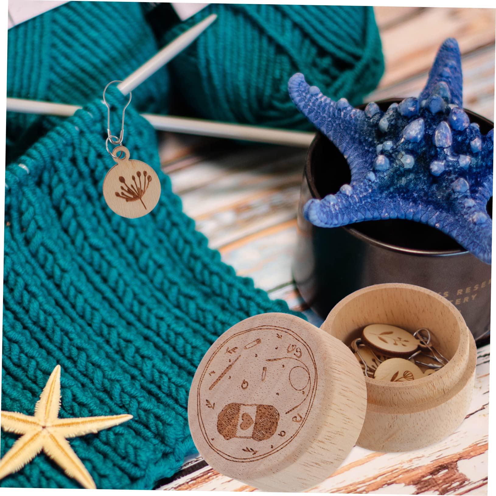 3juegos Marcadores De Tejer De Madera Marcadores Redondos Para Ganchillo Caja De Almacenamiento Incluida Accesorios De Costura Para Principiantes y Expertos