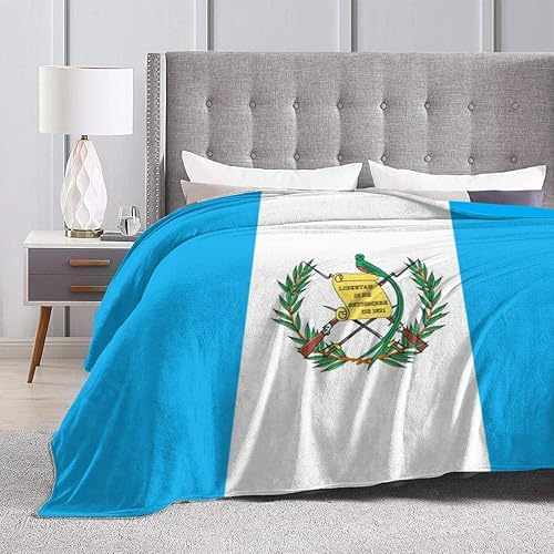 Miniatura 4 de Manta de forro polar con patrón de bandera de Guatemala, ligera, súper suave y acogedora para sala de estardormitorio, para todas las estaciones (50