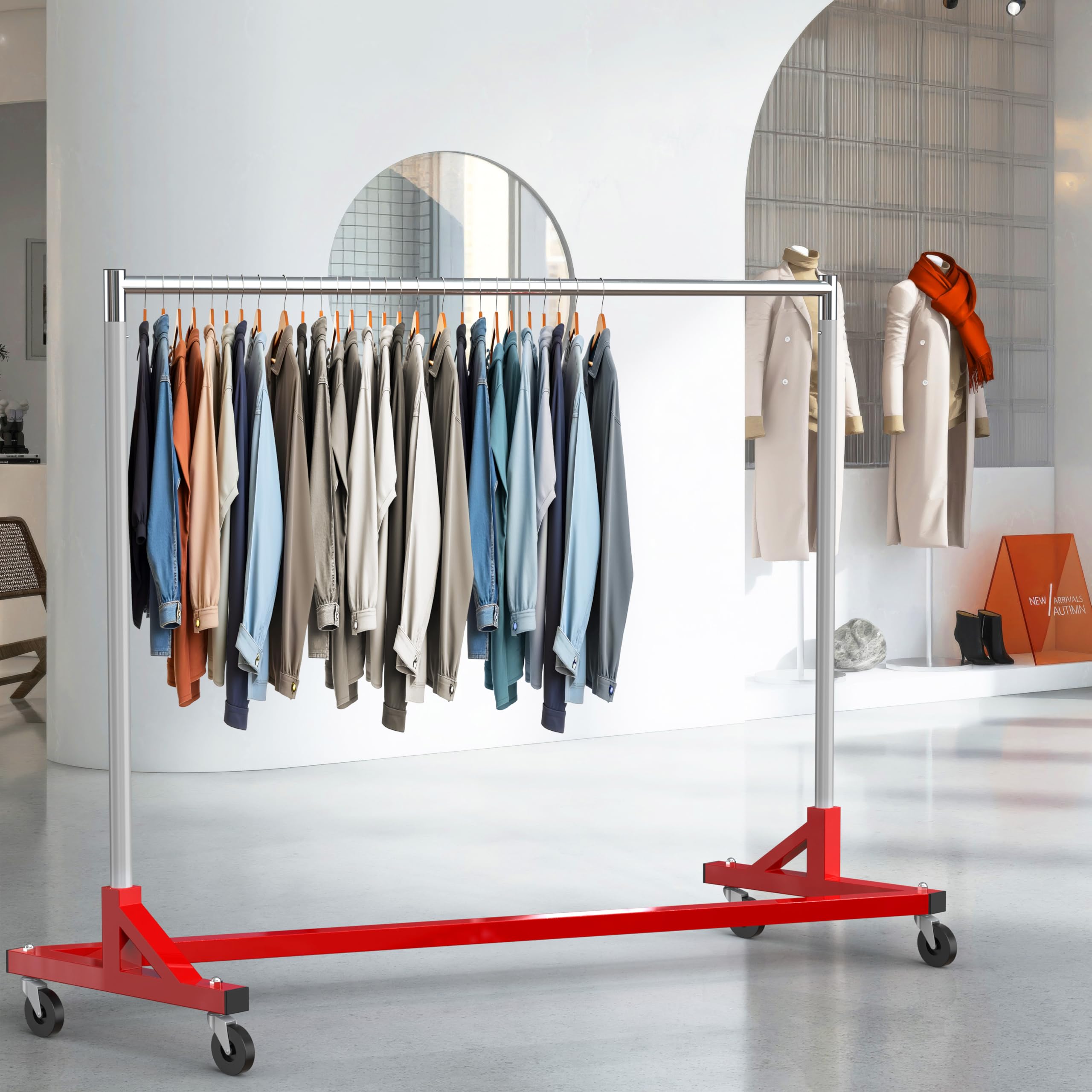 Amazon.com: Simple Houseware Industrial Grade Z-Base Garment Rack