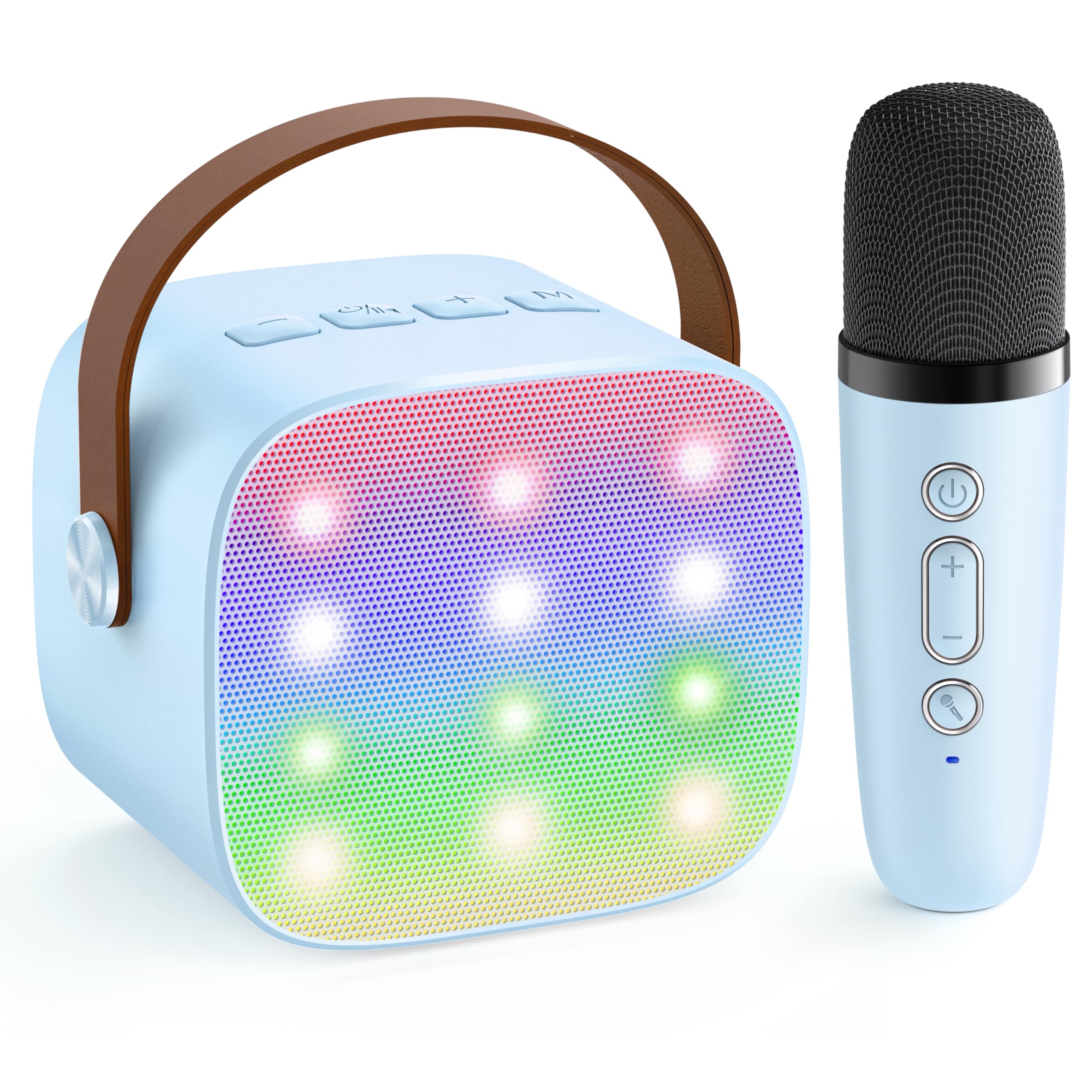 YLL Kids Toy Karaoke Machine, Portable Bluetooth Speaker with Wireless Microphone, Music MP3 Player for 4, 5, 6, 7, 8, 9, 10+ Year Old Girls Boys (Blue)