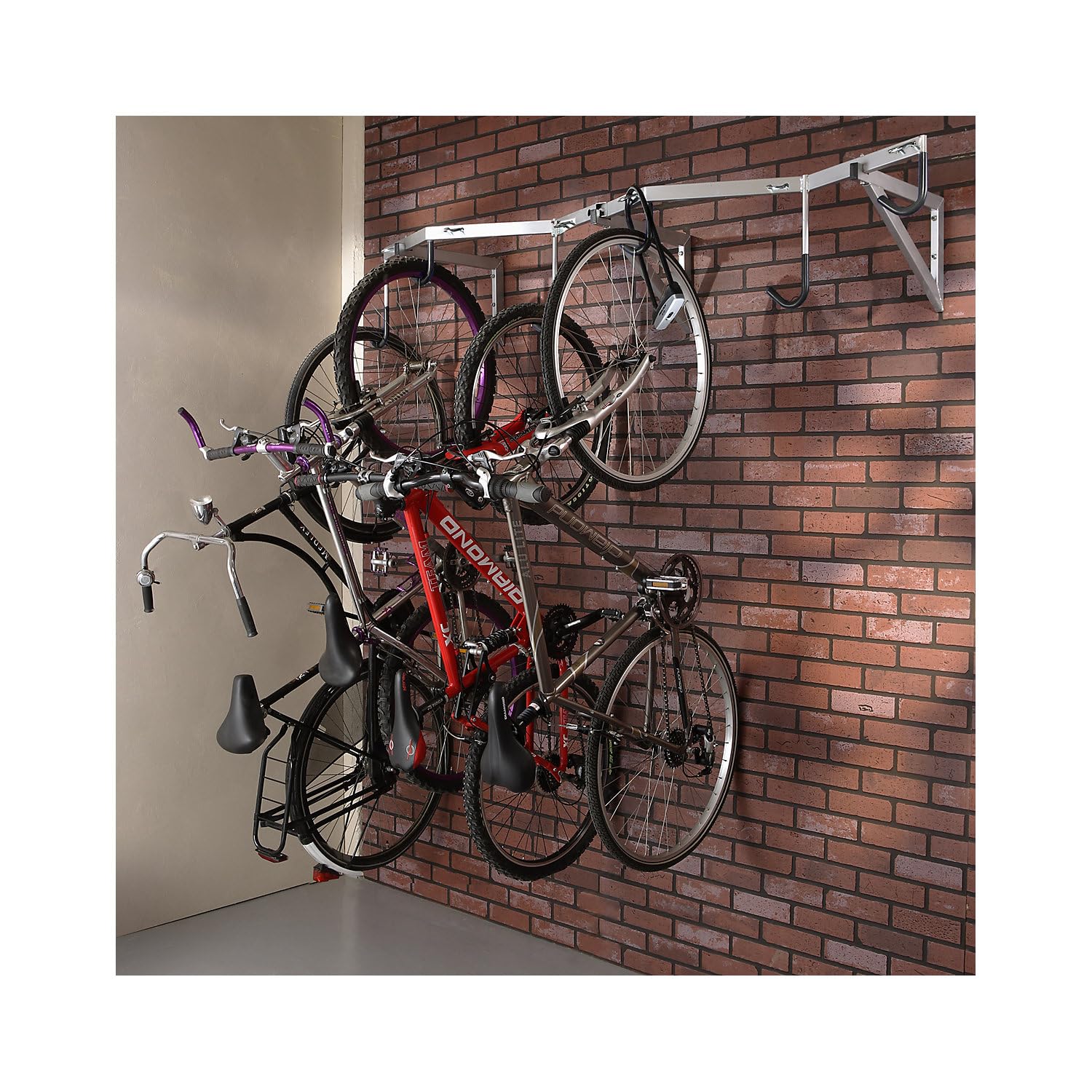 Mottez B138C Range-vélos modèle pro 6 vélos Gris 200 x 35 x 55 cm