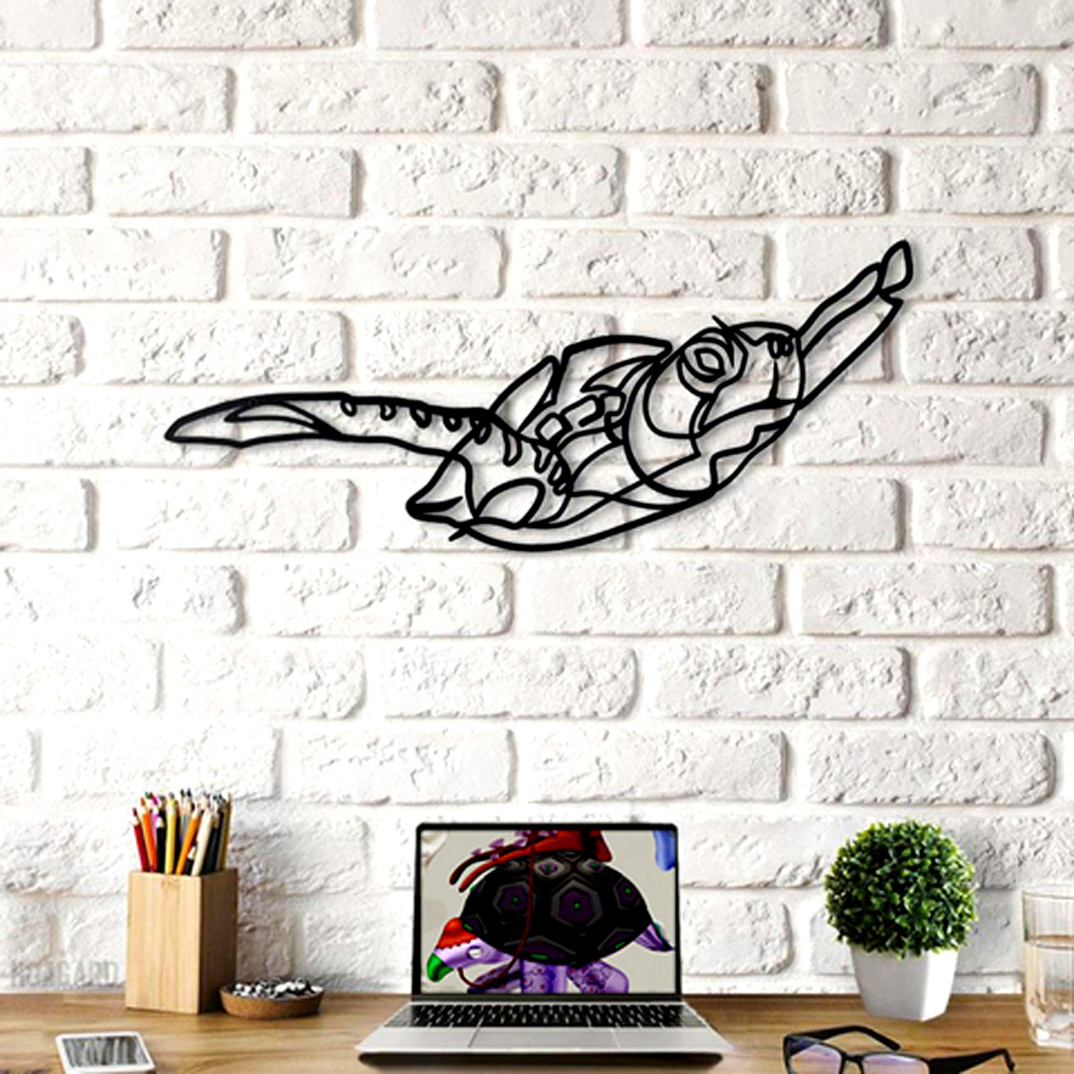 Zuper The 3D Wall Art Caretta Caretta 21(Black) Suitable for Living Room,Foyer,Bedroom,Hallway N20