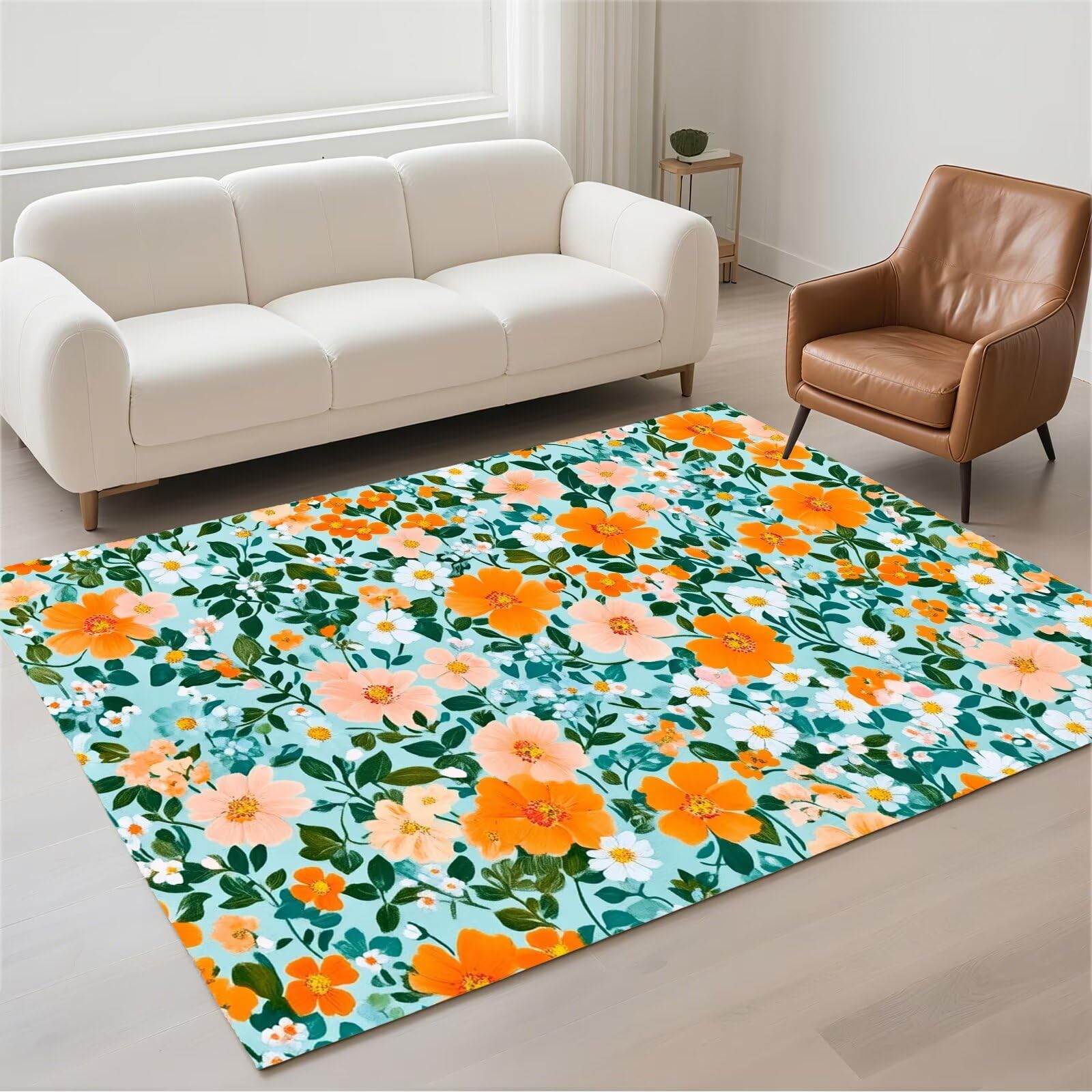 Tapis de chambre moderne antidérapant 100x200 et grand tapis cuisine imperméable pile bouclée