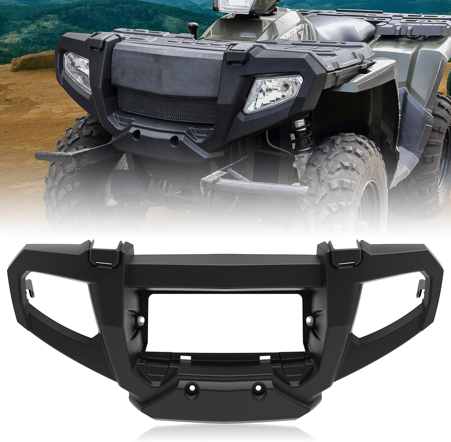 SAUTVS Front Bumper Guard Front Fascia Brushguard Protector