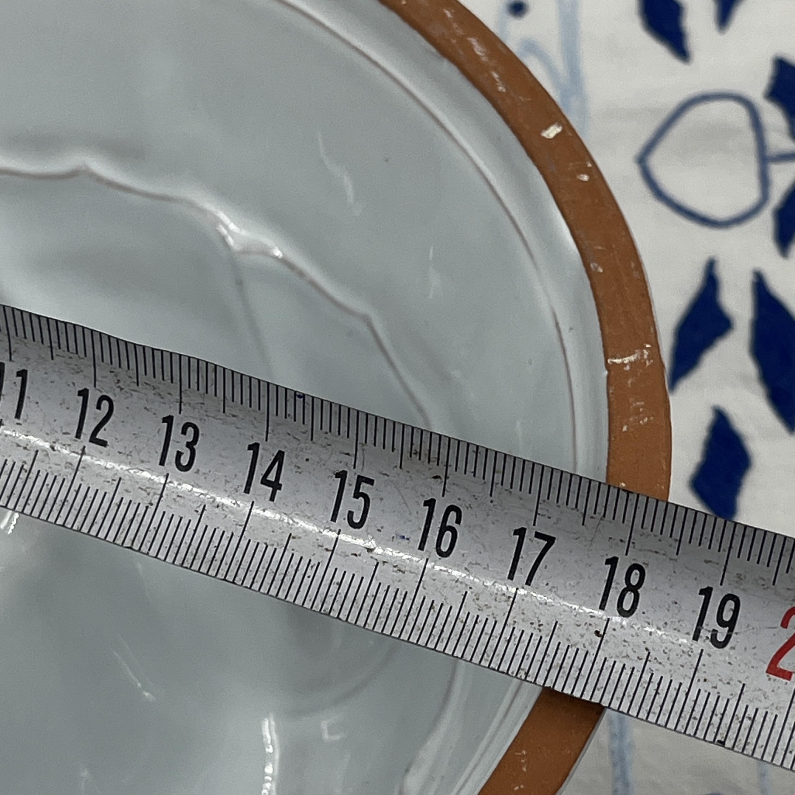 Generisch Moule à kouglof en porcelaine - Diamètre : 18 cm - Motif oignon vintage