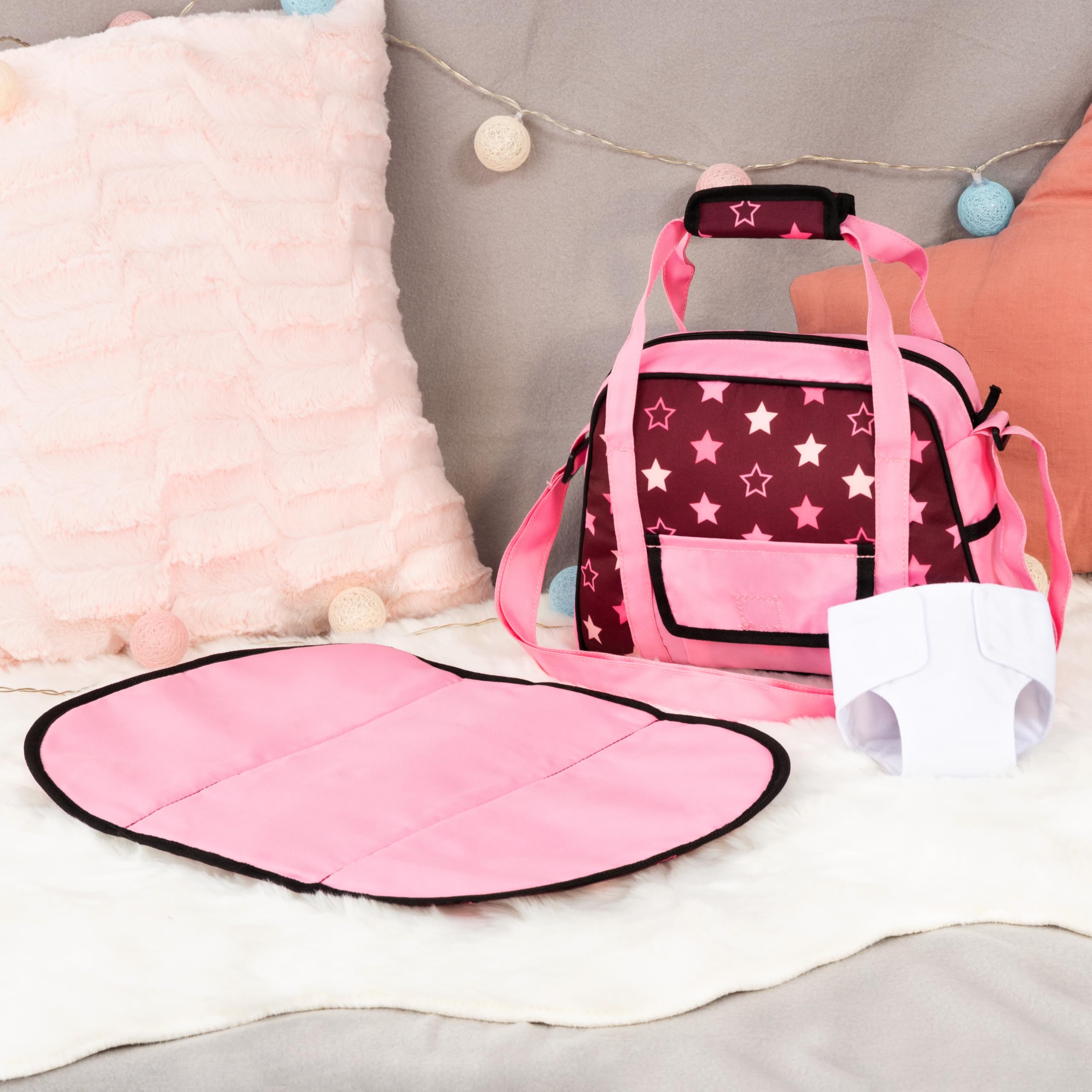 Bolso Cambiador Para Muñecas Bayer Design | Incluye Tapete Y Pañal | Accesorios Para Juegos De Rol