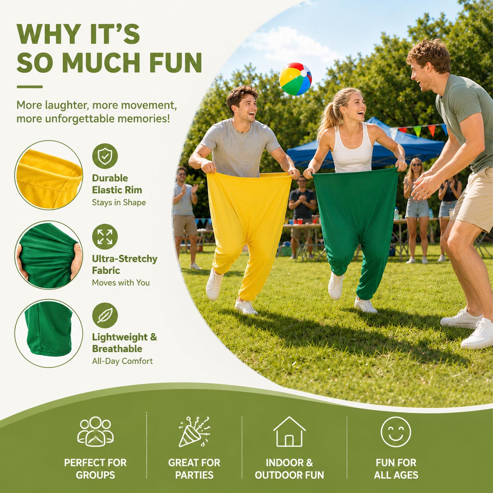 2 Pezzi Gioco di Lancio Granny Pants Lnclude 10 Palline Rimbalzanti