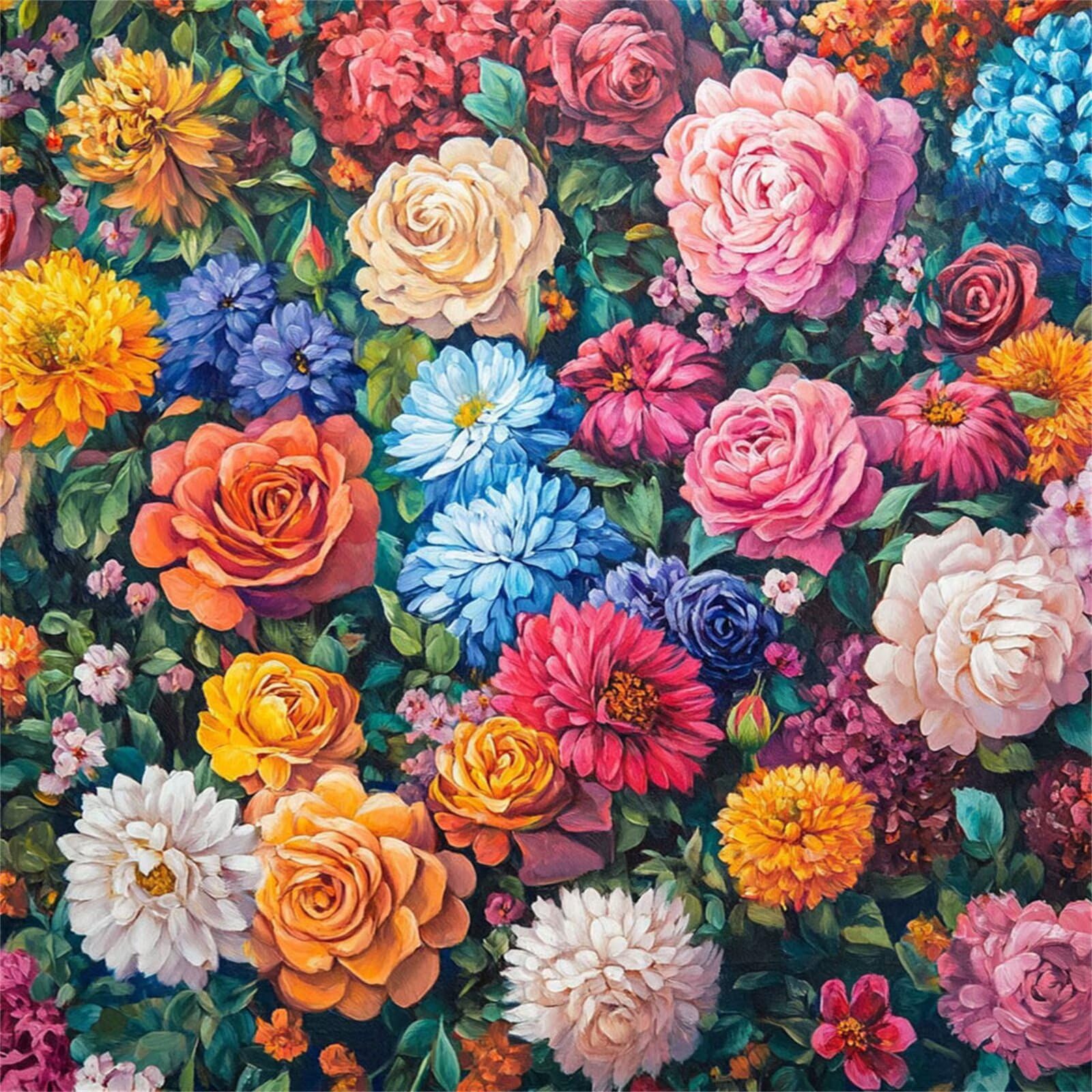 Broderie Diamant Kit Complet 5D, Coloré Diamond Painting Adulte Plein Foret, Peinture Diamant pour Adulte Enfant Débutant, Loisirs Créatifs de Détente et Décoration Maison, Fleur 70x70cm FX#200