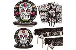 98pcs Day of the Dead Sugar Skull Birthday Decorations Party Supplies