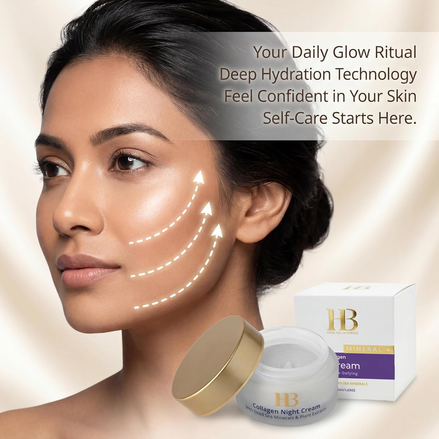 Intensive Collagen Night Face Cream Moisturizer 50ml by Health & Beauty Dead Sea Minerals - Image 6