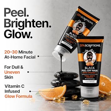 SpaScriptions Vitamin C Radiance Boosting Face Mask - Glowing Peel Off Mask
