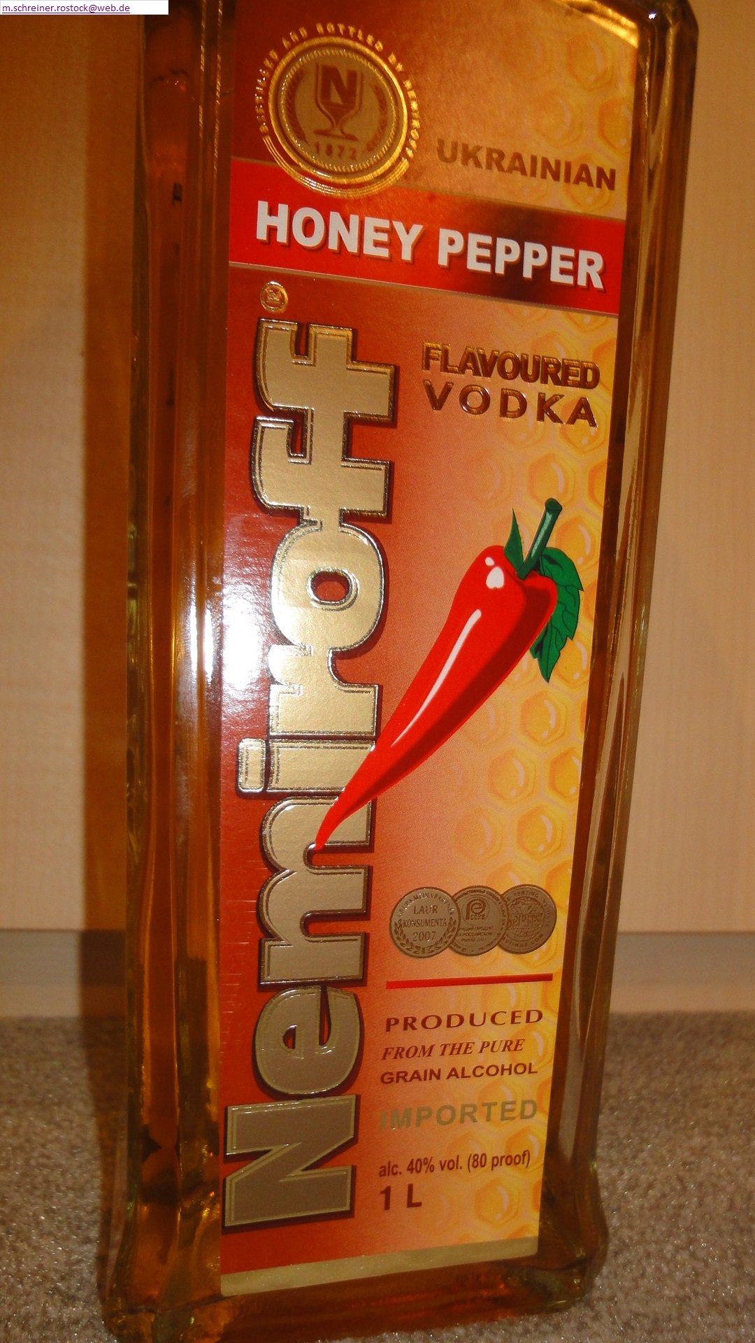 NEMIROFF Vodka Honey Pepper 1l 40%vol.