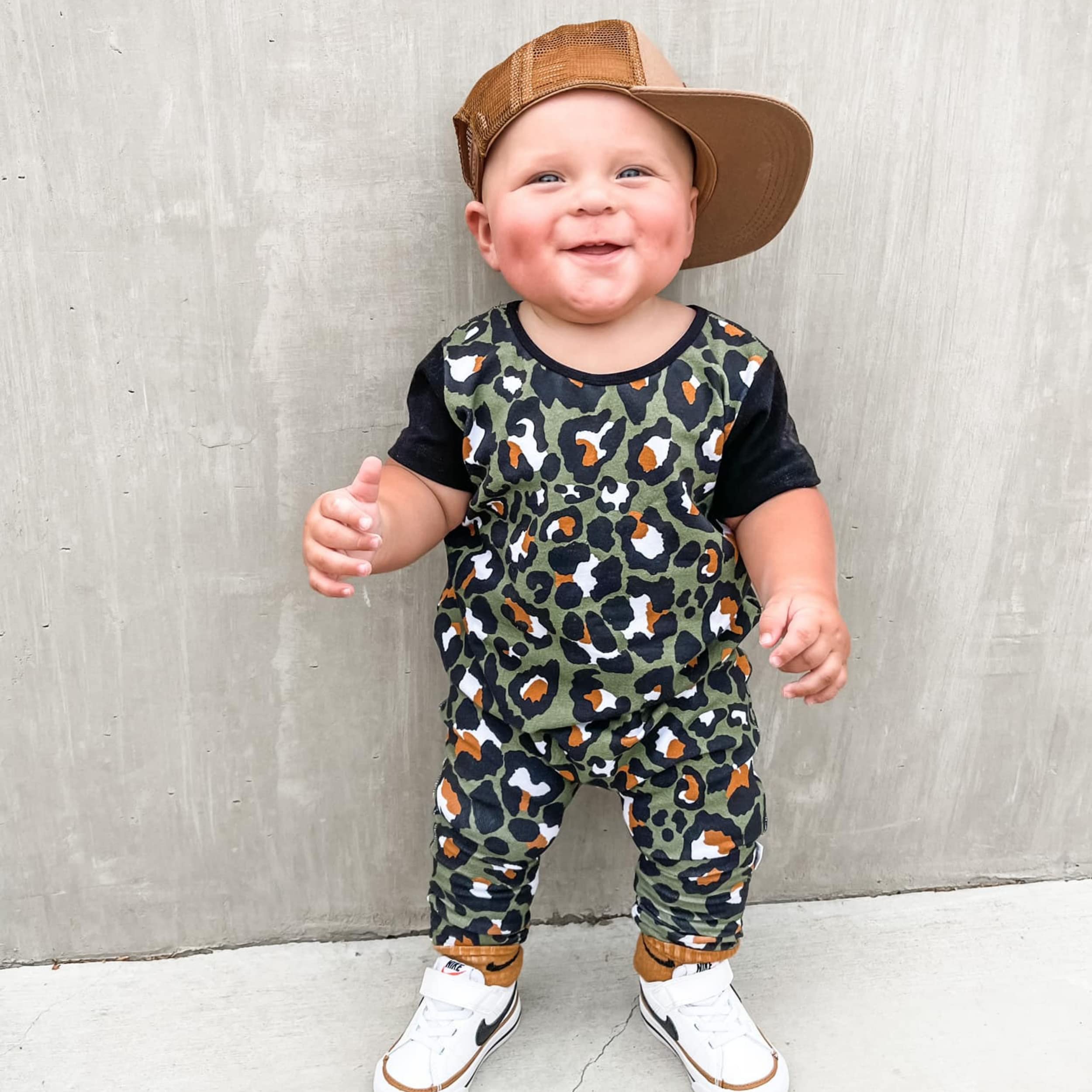 Gorro de béisbol para bebé, gorra de camionero Bubba para bebé, recién nacido, joven, con parche de ala plana, sombrero de sol para verano e invierno