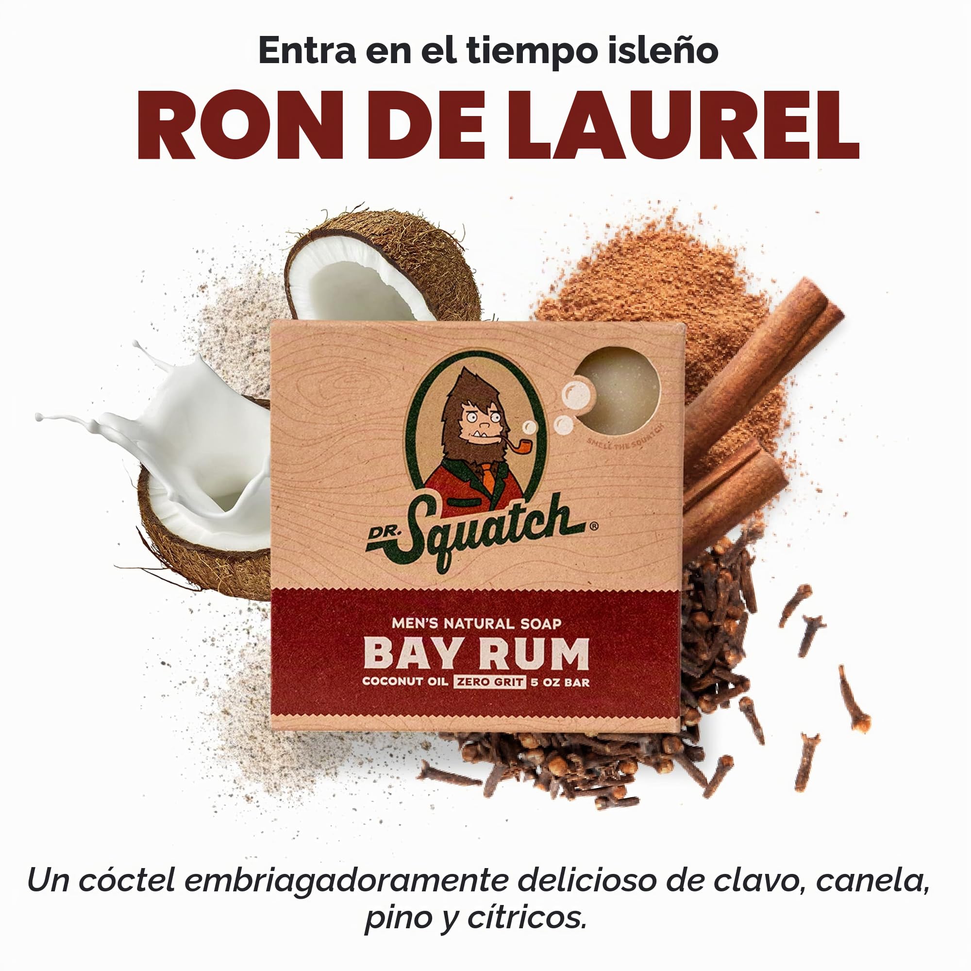 Dr. Squatch Jabón natural para hombre, paquete de 3 unidades, diferentes variedades – Bay Rum, Cool Fresh Aloe & Pine Tar