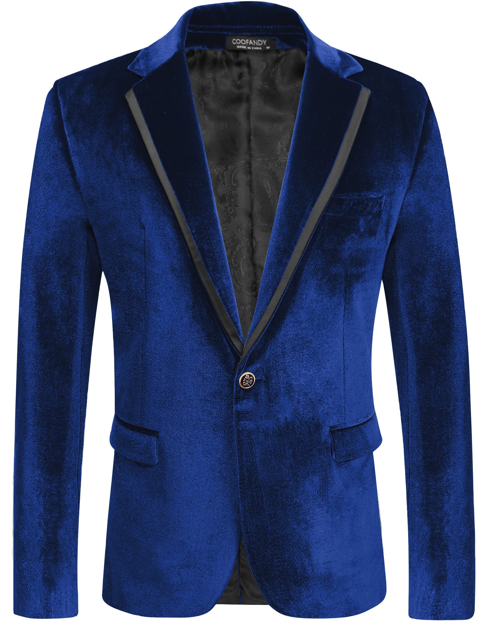 Blue Velvet Coat Velour Tuxedo Coofandymens Velvet Blazer Notched