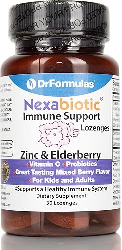 Miniatura 1 de DrFormulas Probióticos para Apoyo Inmunológico con Lozenges de zinc, Vitamina C y Echinacea, Anciano  Nexabiótico, 30 unidades (no Gommies ni Almíro)