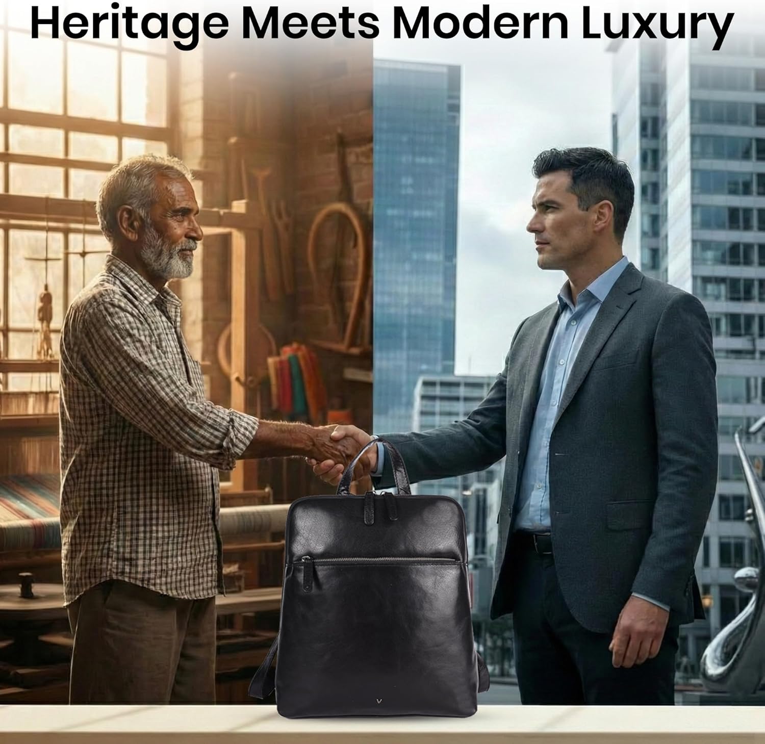 Genuine Leather Backpack for Women - 12.5 Inch with Adjustable Shoulder Strap - Stylish and Durable (Black) - Image 8