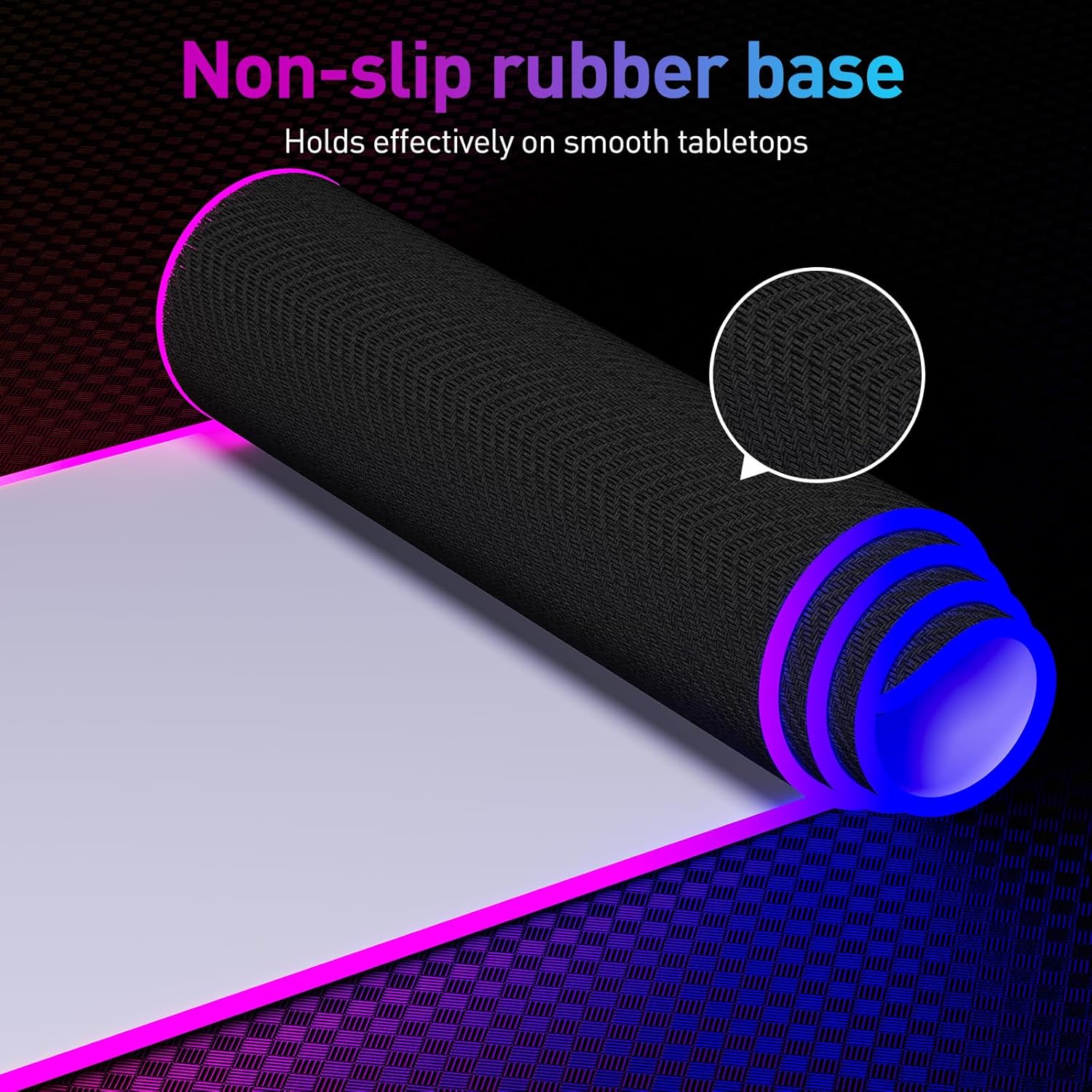 RGB Mousepad Led Mouse Pad, Large Mouse Pad,Led and Big Mouse mat(White) - Image 6