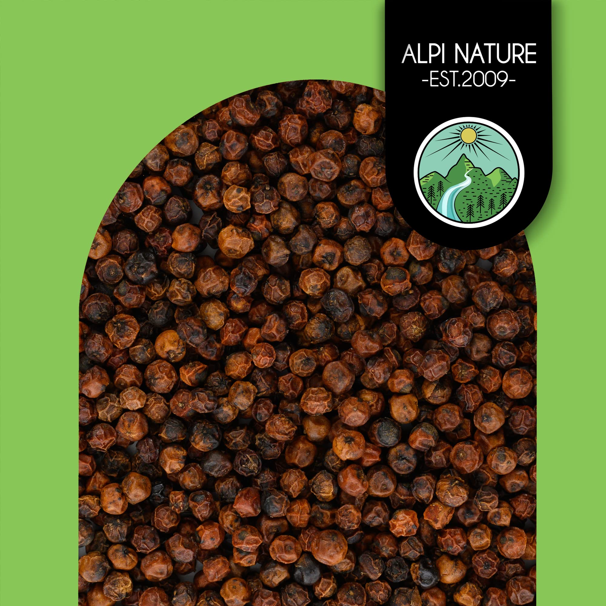 Alpi Nature Pepe Rosso di Kampot BIO 200g, Grani di Pepe di Kampot Biologico Interi per Cucinare