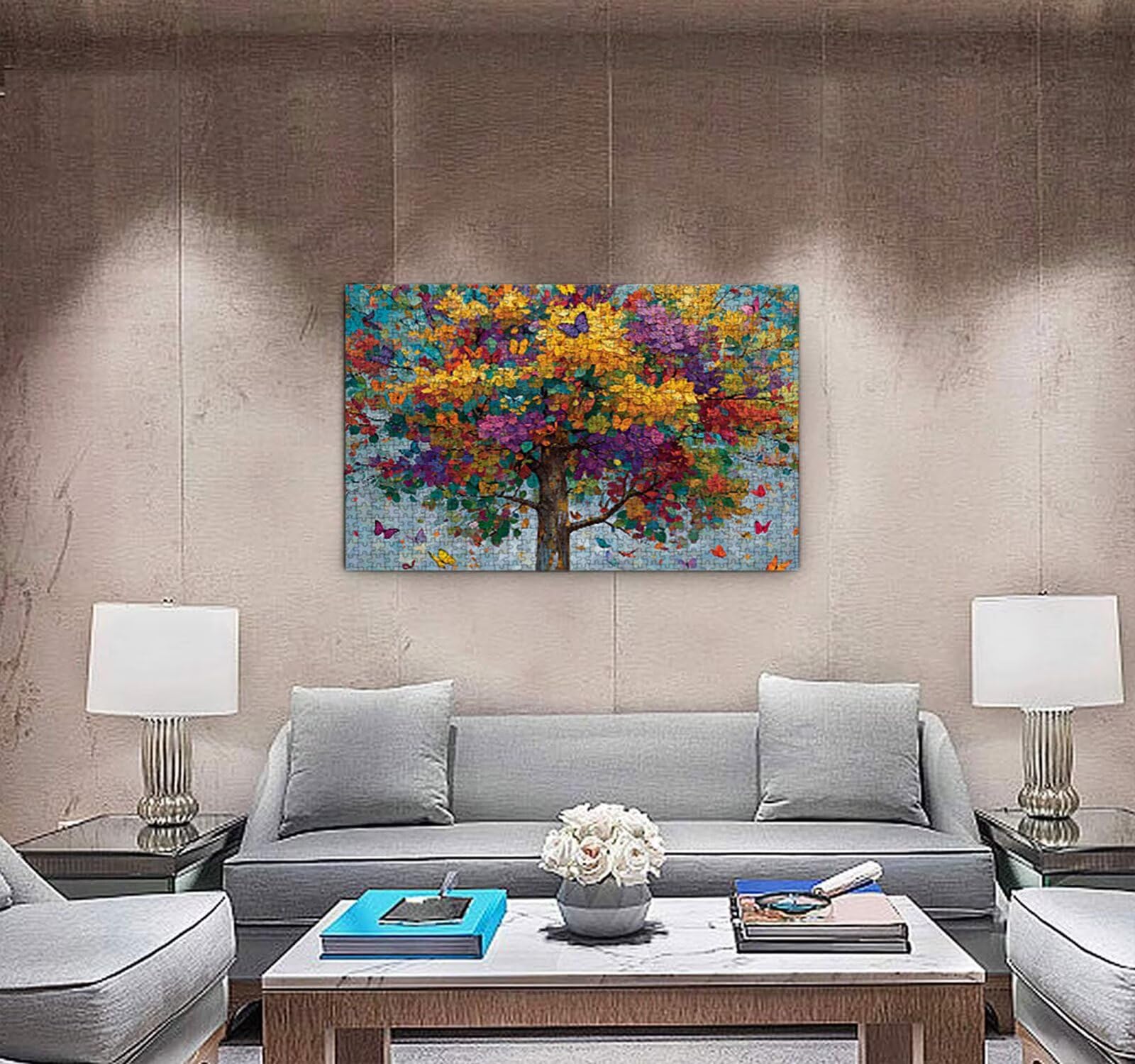 Puzzle 1000 elementów dla dorosłych, marzenia o drzewie, puzzle, wyzwanie rodzinne, do zabawy, rękodzieło, puzzle zręcznościowe dla dorosłych, wyzwanie dla przyjaciół, R2KH813