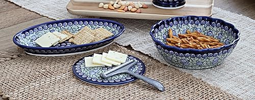 Miniatura 6 de Blue Rose - Plato ovalado pequeño con ribete de cobalto