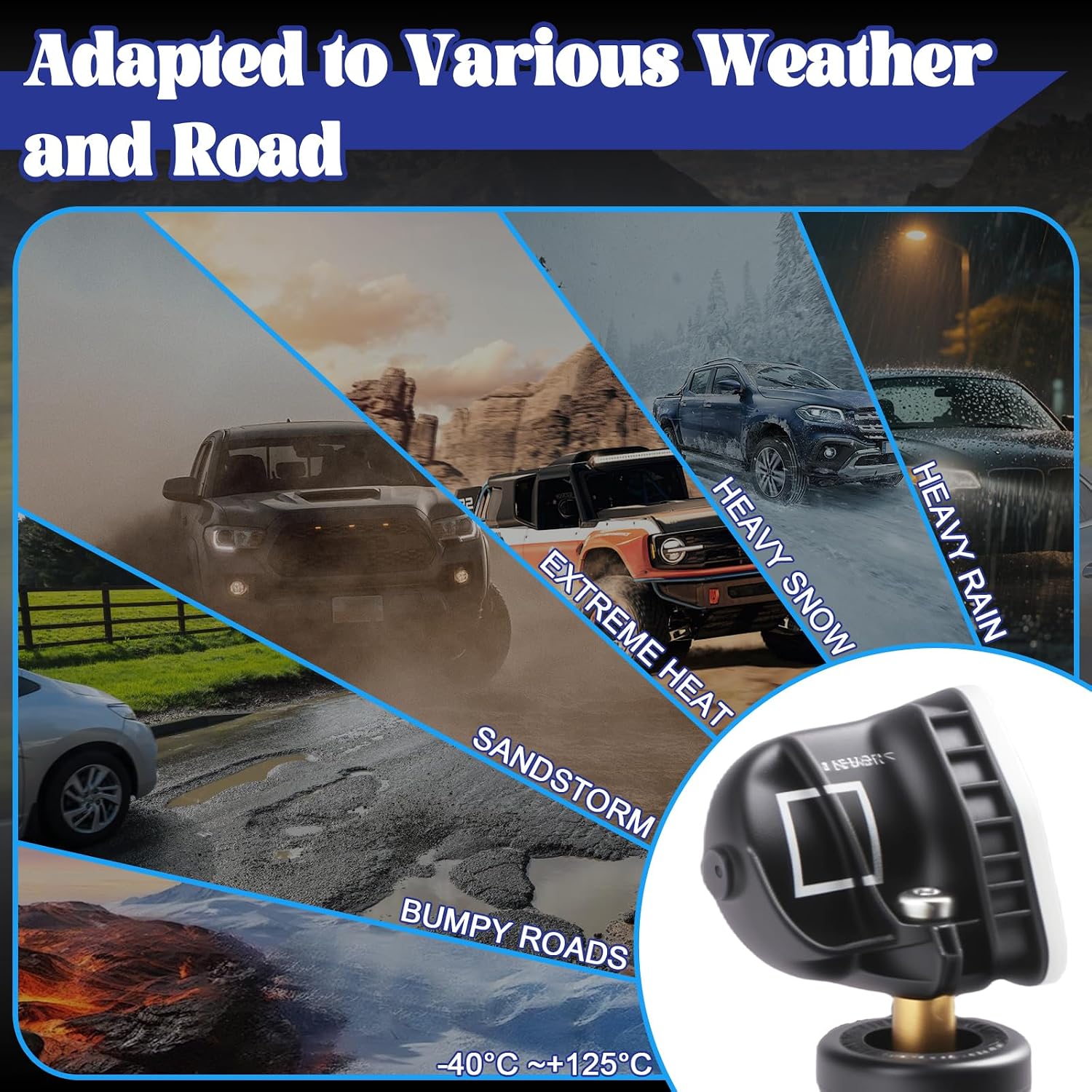 13598771 Upgraded TPMS Sensor Fit for:-Chevy Silverado 1500 2007-2016, Equinox 2007-2022, Malibu 2008-2015; for:-GMC Sierra 1500 2007-2016; for:-Cadillac Escalade 2007-2020 (4 Pack)