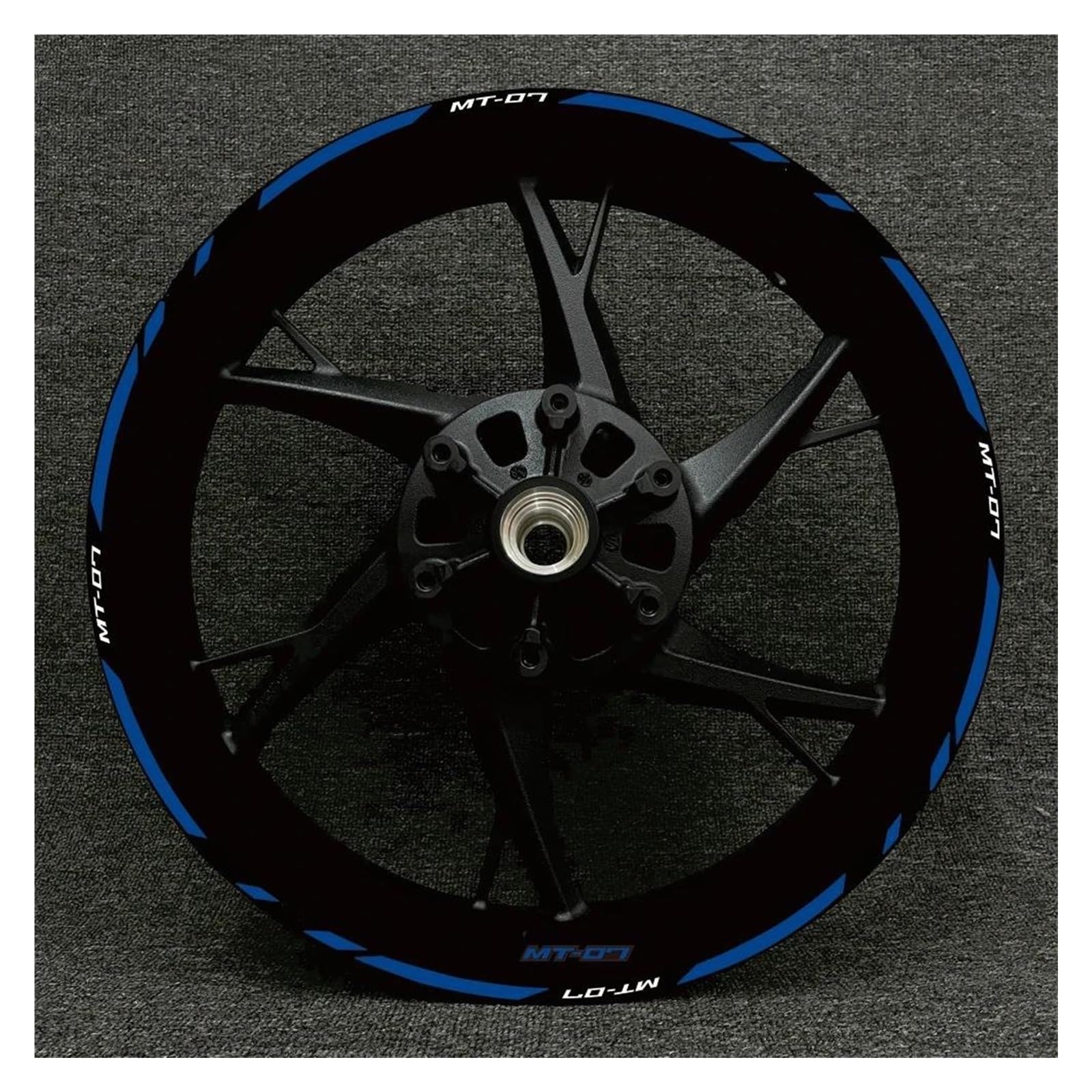 Motorcycle Reflective Wheel Stripe Sticker Set Waterproof Rim Decals for Yamaha MT-07 2022(Color11)